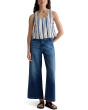 Stella Mid-Rise Ankle Palazzo Jeans in Indigo Shade