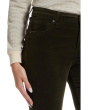 Kelsey Corduroy High-Rise Fab Ab Ankle Flare With Raw Hem in Olive