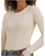 Rib-Knit Cotton-Blend Crew Neck Sweater