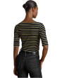 Metallic Striped Boatneck Tee