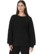 Long Sleeve Seamed Boxy Sweatshirt Black