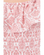 Off The Shoulder Ruffle Tier Dress With Smock