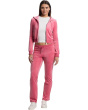 Luxe Velour Rib Waist Velour Pants with Mixed Ston