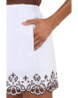 Embroidered Pull-On Shorts in Poplin