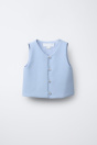 Zara ТОП С ЮВЕЛИРНОЙ ПУГОВИЦЕЙ 499741323-433-7