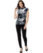Galaxy Printed Velvet Sleeveless Turtleneck