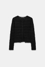 Zara КАРДИГАН С СОТОВОЙ ТЕКСТУРОЙ черного цвета