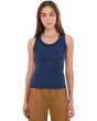 Nzt Ruffle Neck Cotton Slub Layer Tank