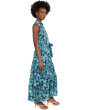 Floral Sleeveless Collared Button-Down Dress