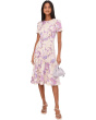Short Sleeve Scuba Floral Aline