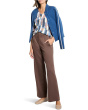 Brushstrokes Waffle V-neck Sweater