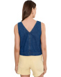 V-neck Boxy Shell in Marina Blue