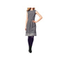 Kleid, offwhite-schwarz