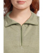 Half Zipped Sleeveless Sweatshirt
