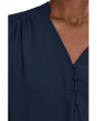Long Sleeve Half Placket Smocked Top