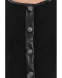 Boatneck Vest With Faux Leather
