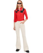 Flare Print Long Sleeve Sunsense 1/4 Zip Top