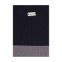 Feinstrickkleid, schwarz-blau
