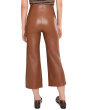 Faux Leather Cropped Wide Leg