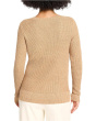 Shimmer Waffle V-neck Sweater