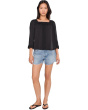 Square Neck Lace Yoke Blouse
