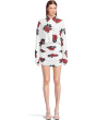 Oversized Boyfriend Neck Shirt Shirred Bottom Mini Dress