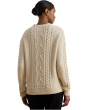Cable-Knit Cotton Crew Neck Sweater
