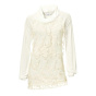 Designer-Spitzen-Jerseyshirt, ecru