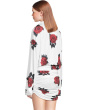 Oversized Boyfriend Neck Shirt Shirred Bottom Mini Dress