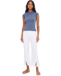 27" Hannah Mid-Rise Crop Flare Jeans with Twisted Slit