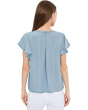 Flutter Sleeve Popover Blouse with Pin Tuck
