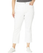 Plus Size Slim Boot Ankle Jeans in Optic White