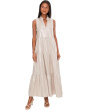 Sleeveless Tiered Ruffle Maxi with Smocked Waist