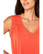 Sleeveless Shirred Detail Knit Top