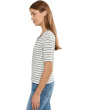 Petite NZT Elbow Sleeve Stripe Notch Tee