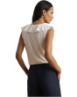 Petite Ruffle-Trim Slub Jersey Sleeveless Top