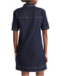 Short Sleeve Popover Denim Mini Dress