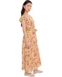 Wrap Front Short Sleeve Midi Dress