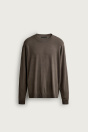 Zara БАЗОВЫЙ СВИТЕР ОБЫЧНОГО ПОКРОЯ Темно-КОРИЧНЕВОГО ЦВЕТА