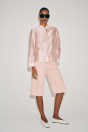 Zara ДЖИНСОВЫЕ ШОРТЫ-БЕРМУДЫ С ПОЯСОМ СРЕДНЕЙ ВЫСОТЫ ZW COLLECTION розового ЦВЕТА