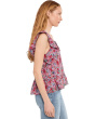 Petite Flutter Sleeve Peplum Woven Top with Ties