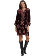 Velvet Tie Front Kimono Dress- Brandi