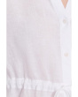 Petite Organic Handkerchief Linen Long Shirt With Drawstring