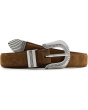Western-Buckle Belt in Suede
