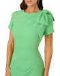 Pleated Bow Midi Dress