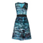 Designer-Druckkleid, aqua