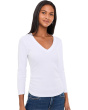 Enid 3/4 Sleeve V-Neck Crop Tee