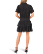 Tie Neck Ruffled Tier Mini Dress