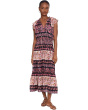 Double Flutter Sleeve Paisley Midi Dress
