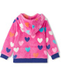 Hearts Fuzzy Fleece Zip-Up Hoodie (Toddler/Little Kid/Big Kid)